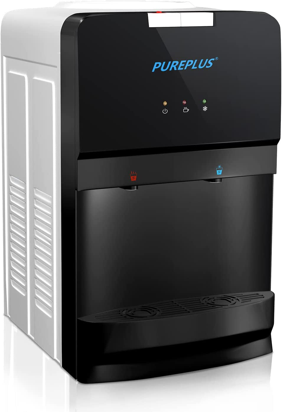 Top-Loading Countertop Water Cooler Dispenser with Hot & Cold, Child Safety Lock