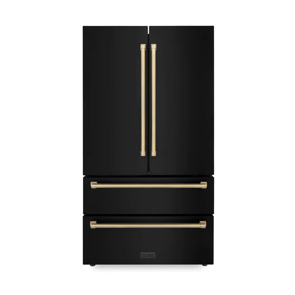 ZLINE 36" Autograph Edition French Door Refrigerator with Ice Maker
