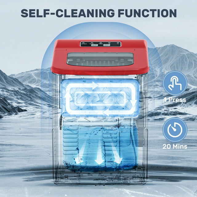 Compact and Efficient Countertop Ice Maker by Auseo