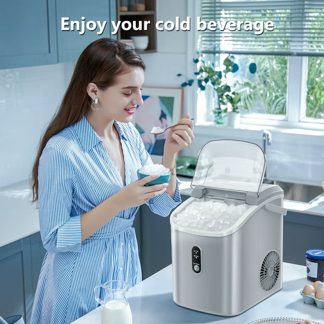 Auseo Nugget Ice Maker - Fast, Efficient, and Stylish for Home & Office