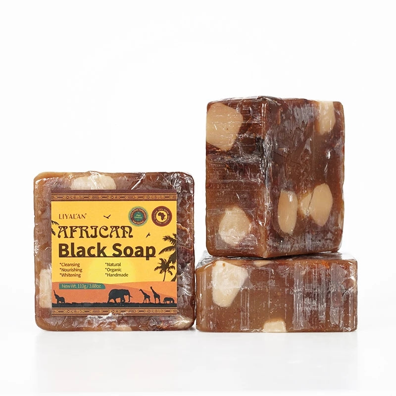 Rejuvenating Black Soap with Organic Shea Butter for Acne and Moisture
