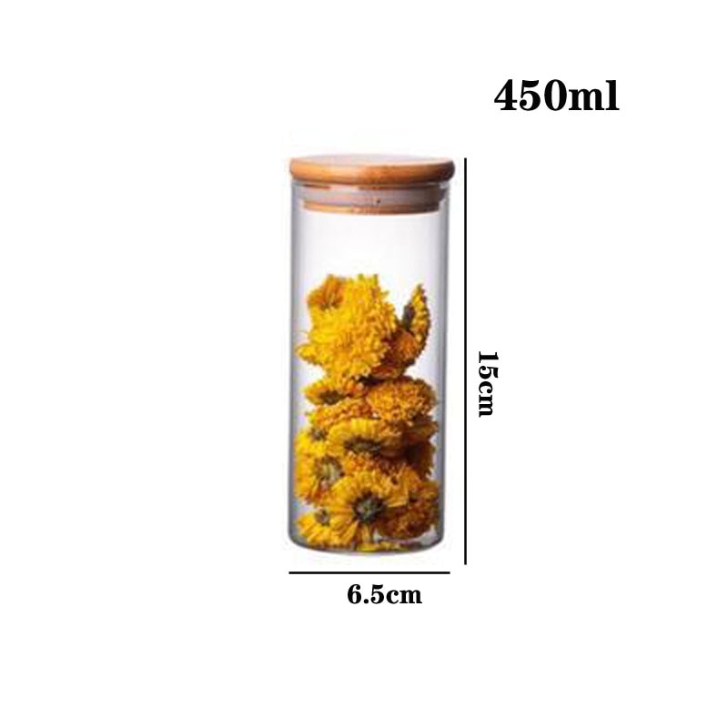 Eco-Friendly Bamboo Lid Glass Food Storage Container