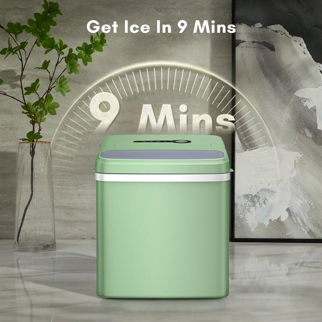 KISSAIR Compact Ice Maker - Efficient, Portable, and Stylish for Home & Office