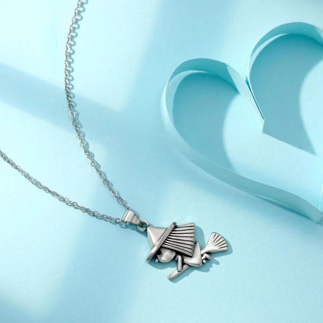 Stylish Copper Little Witch Pendant Necklace for Women