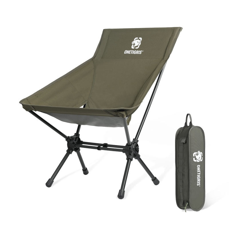 Durable Aluminum Camping Chair with High Back Support