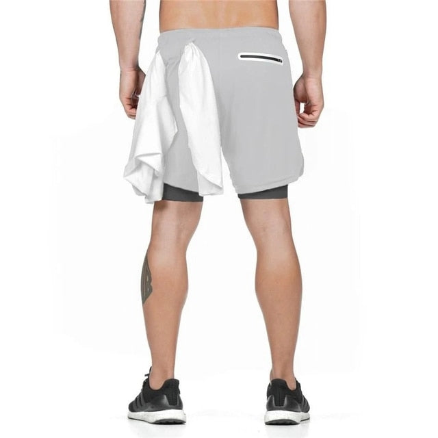 Men's Versatile 2-in-1 Fitness & Beach Shorts