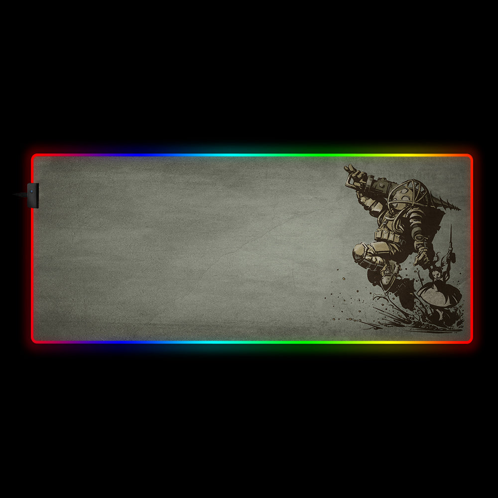 RGB Gaming Mouse Pad with Big Daddy Design - M-XXL Size