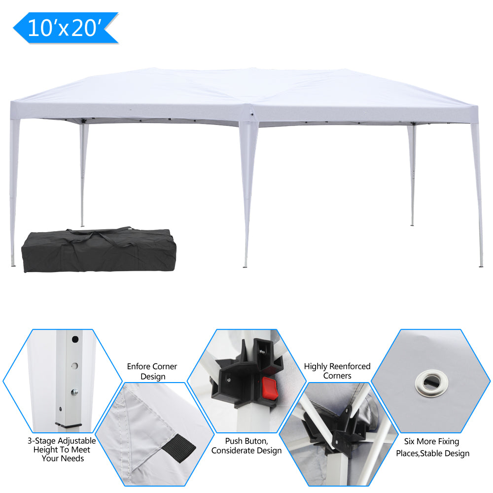 10x20 ft Instant Pop Up Canopy Tent, Heavy Duty Outdoor Shelter