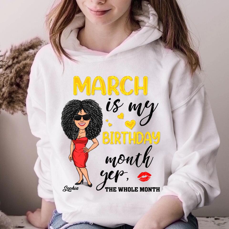 Elegant March Birthday Shirt for Queens