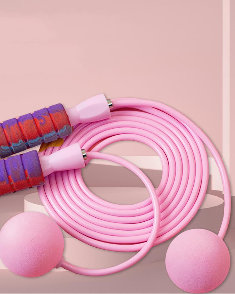 Dual-Use Weighted Jump Rope for Indoor Fitness