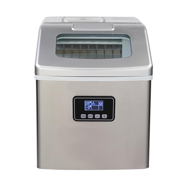 ZOKOP HZB-18F Stainless Steel Ice Maker, 115V 120W for Home and Office