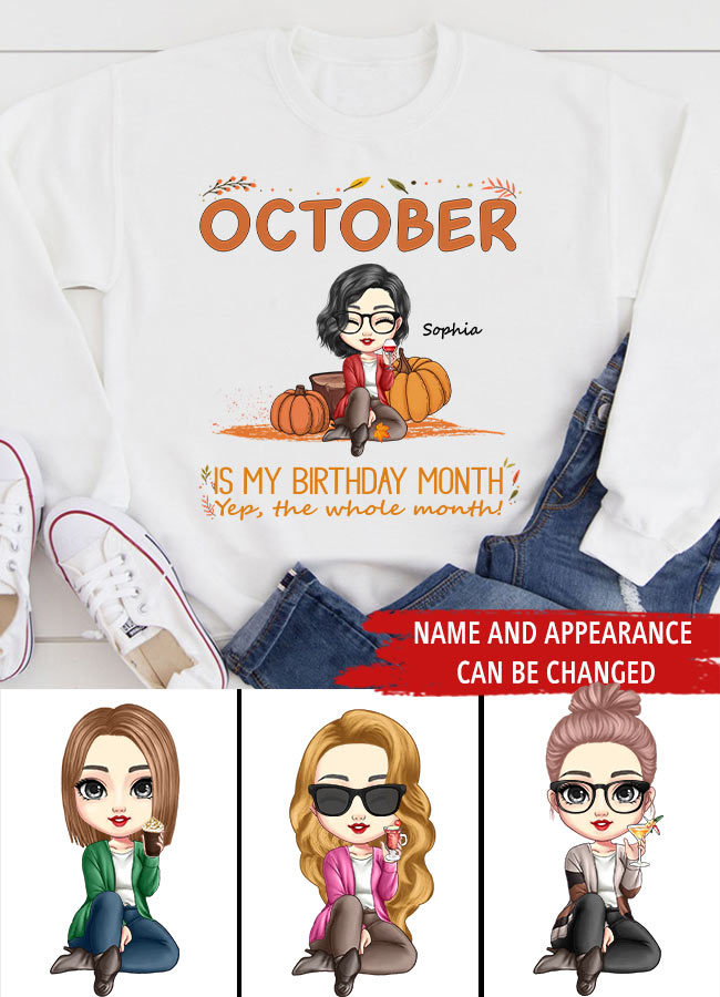 October Birthday Celebration Shirt for Women