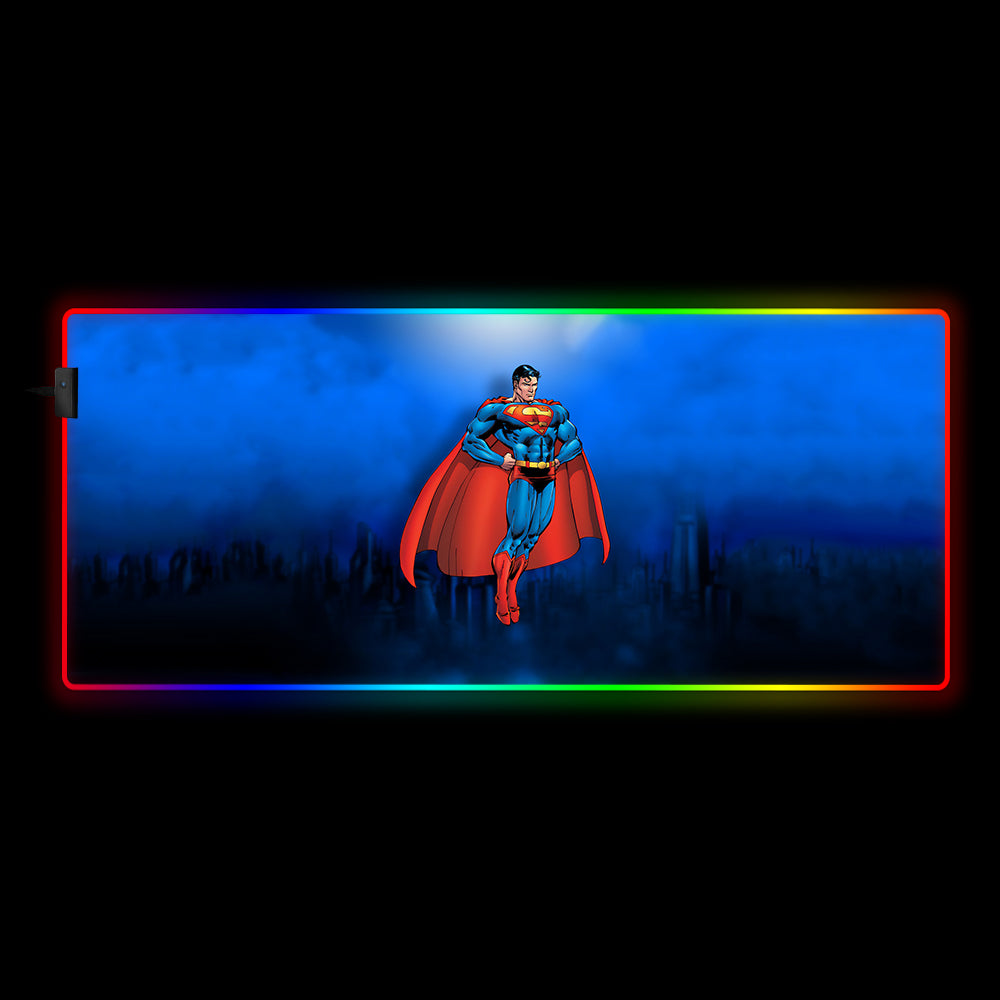 Superman Hovering RGB Gaming Mouse Pad - M-XXL Size