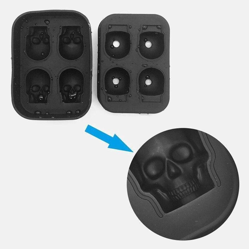 Eco-Friendly 3D Skull Ice Cube Maker