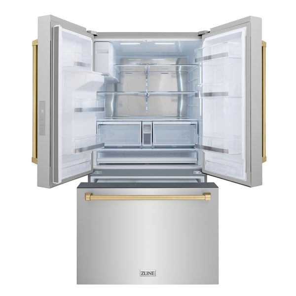ZLINE Autograph Edition 36" French Door Refrigerator with External Water Dispenser