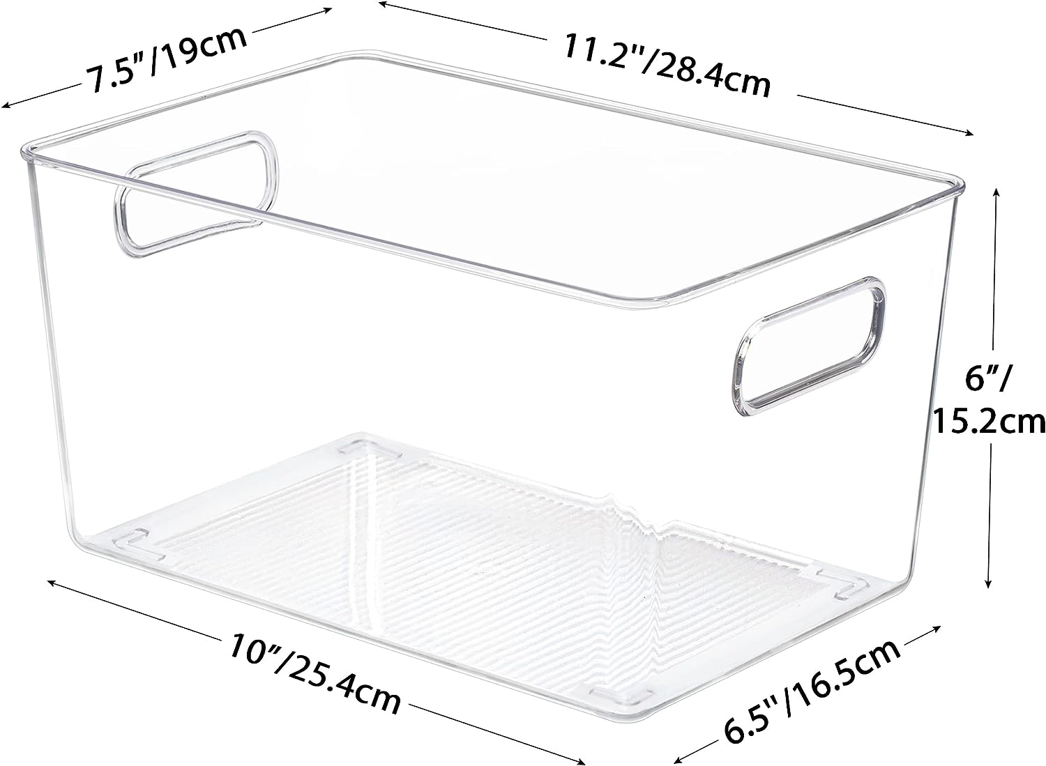 Utopia Kitchen Clear Storage Bins, 12-Pack for Ultimate Organization