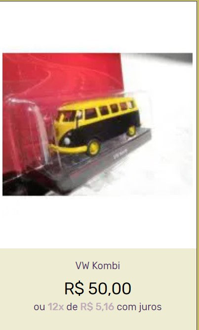 Vintage Cars Collection - VW Fusca 12-Unit Set