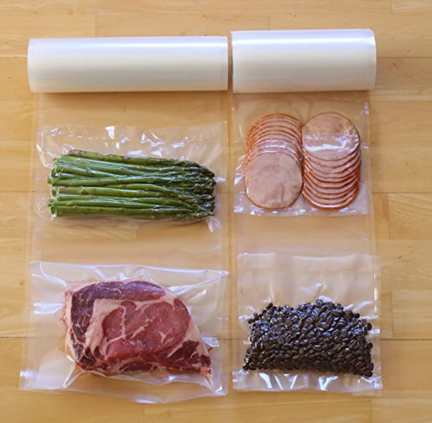 2 Pack - 11" x 50' Commercial Grade Vacuum Sealer Rolls for Sous Vide and Food Storage