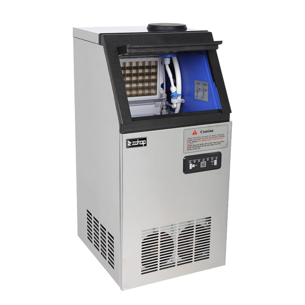 ZOKOP Stainless Steel Ice Maker - High-Capacity Cube Ice Machine