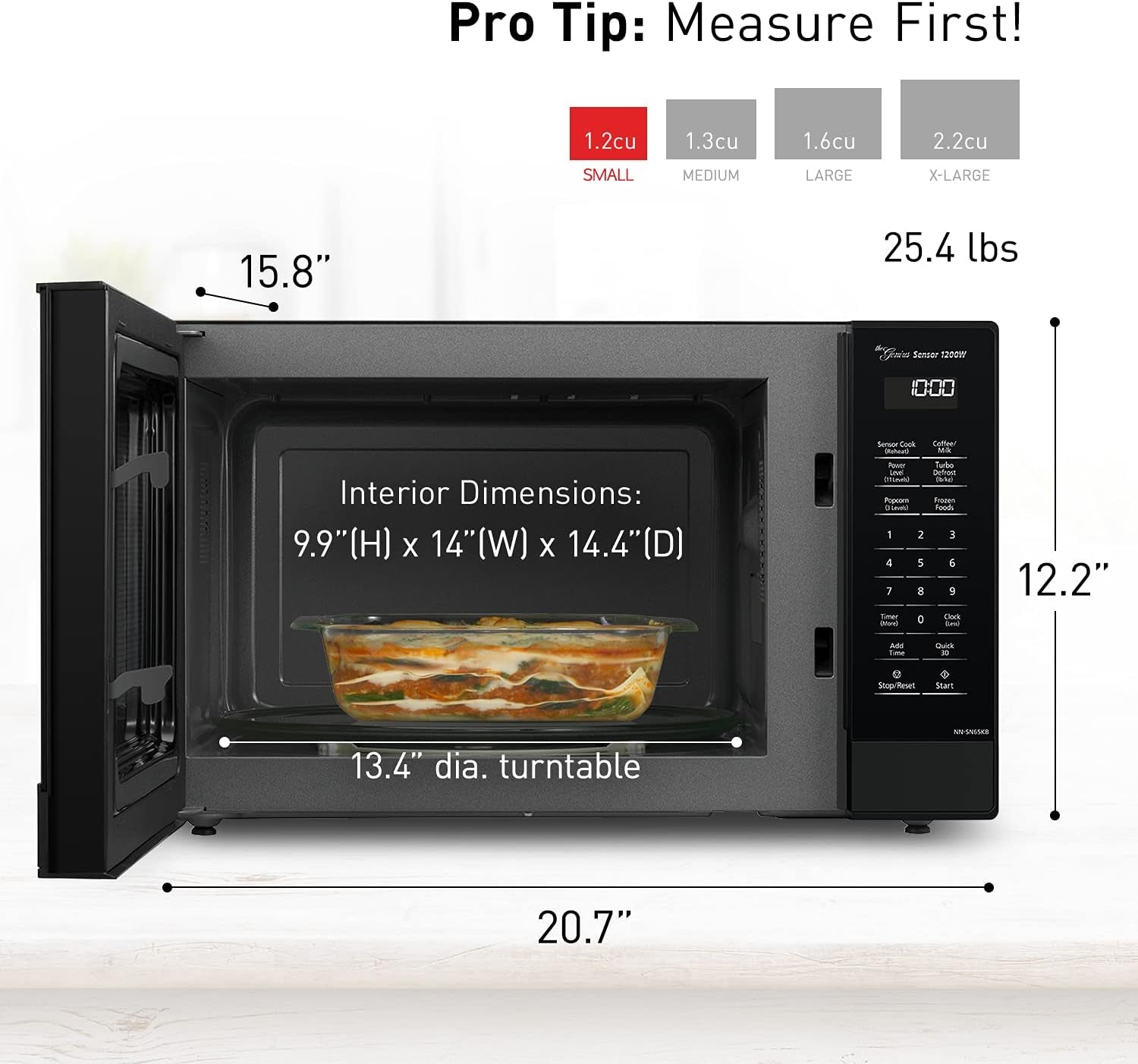 Panasonic 1.2 Cu.Ft. Inverter Technology Microwave Oven with Genius Sensor