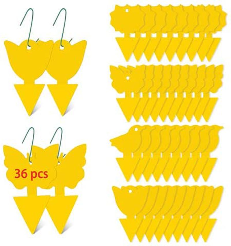 High-Efficiency Yellow Sticky Insect Traps for Fruit Flies, Fungus Gnats, and Mosquitoes