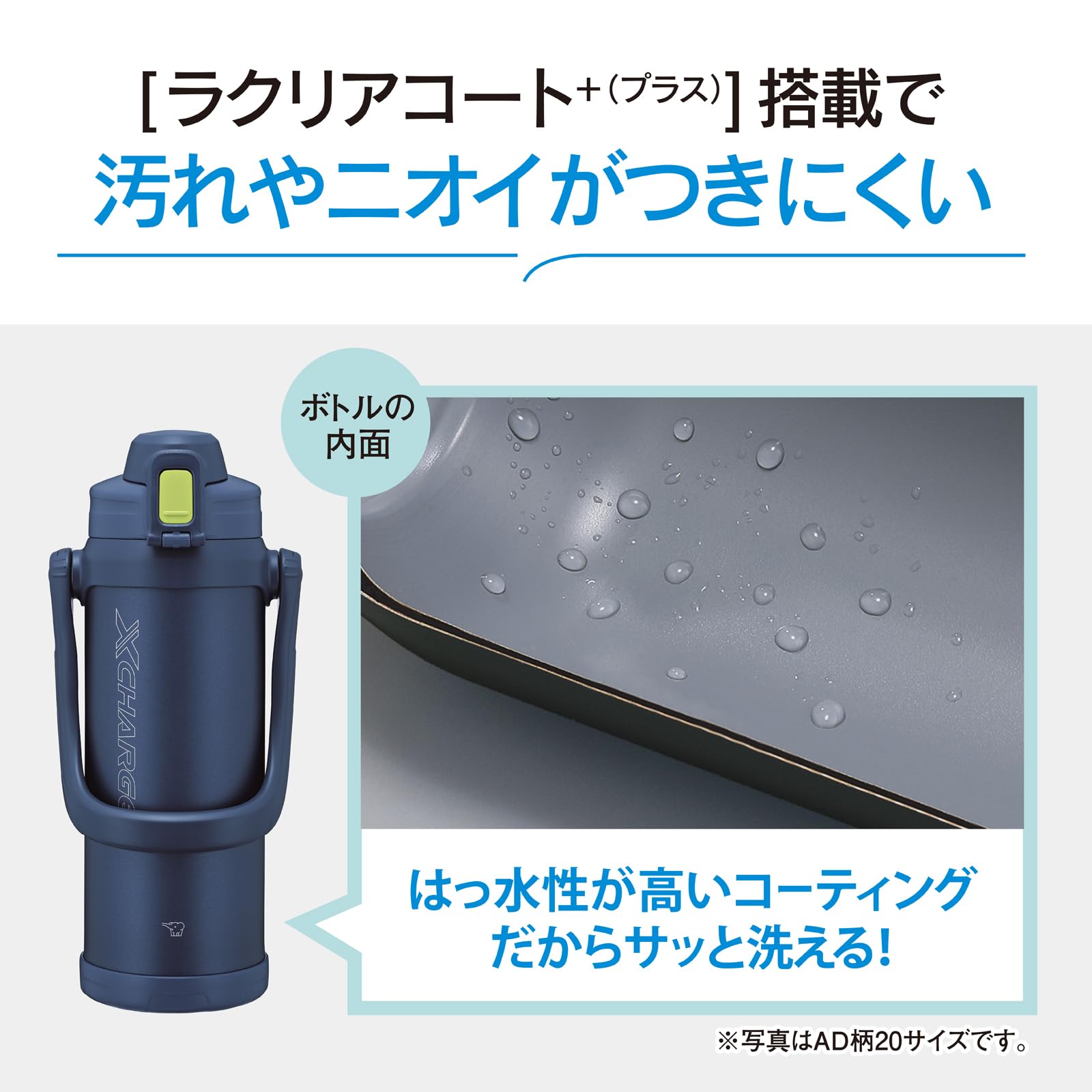 Zojirushi 2.06L Gray Sports Water Bottle, SD-BE20-HA