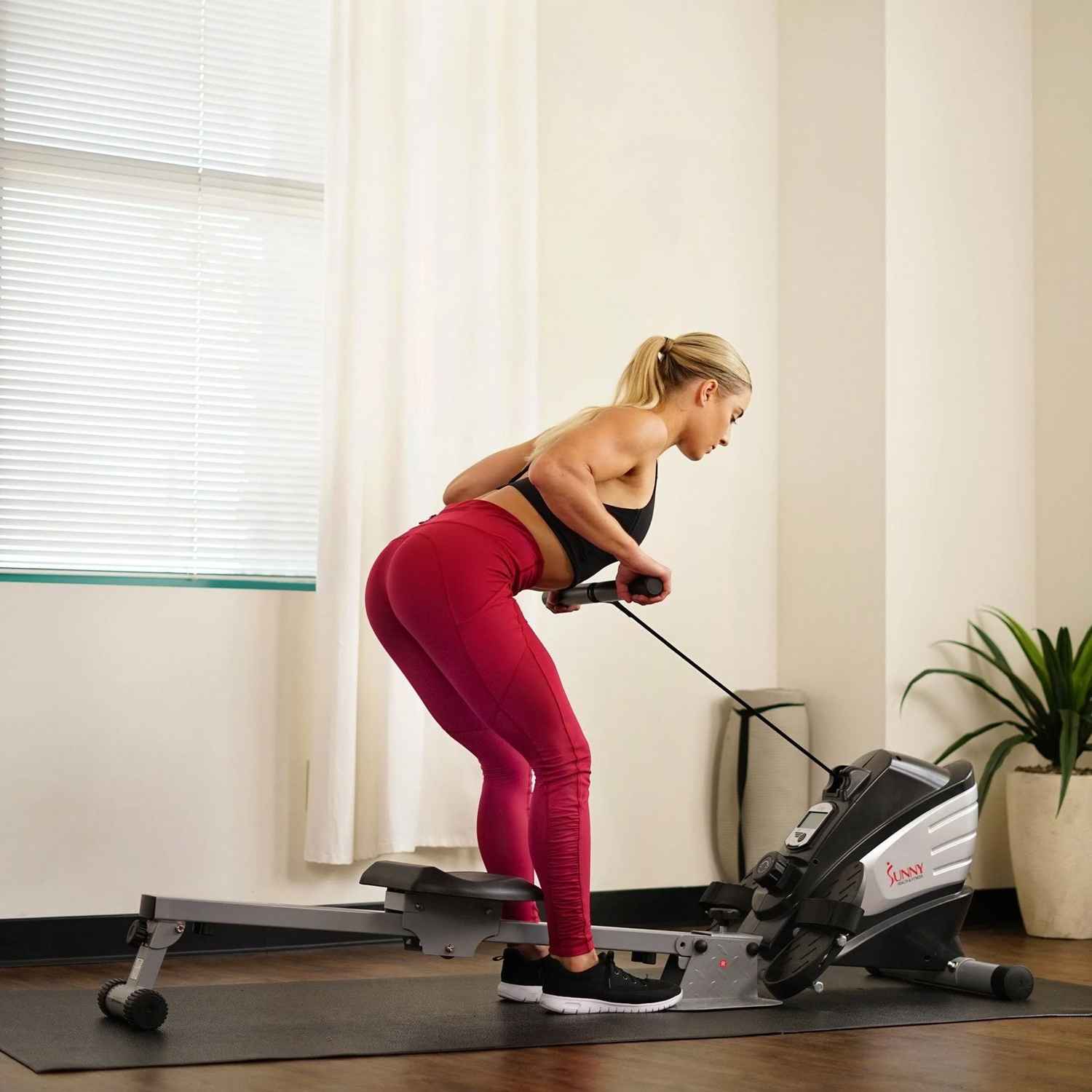 Sunny Health & Fitness SF-RW5622 Dual Function Magnetic Rowing Machine