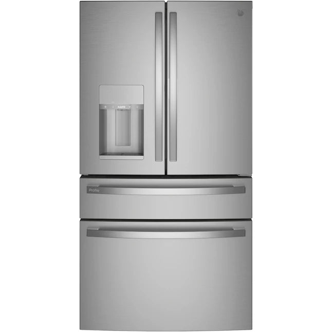 GE Profile 28-cu ft Smart French Door Refrigerator with Ice Maker, Door within Door, Fingerprint-Resistant Stainless Steel