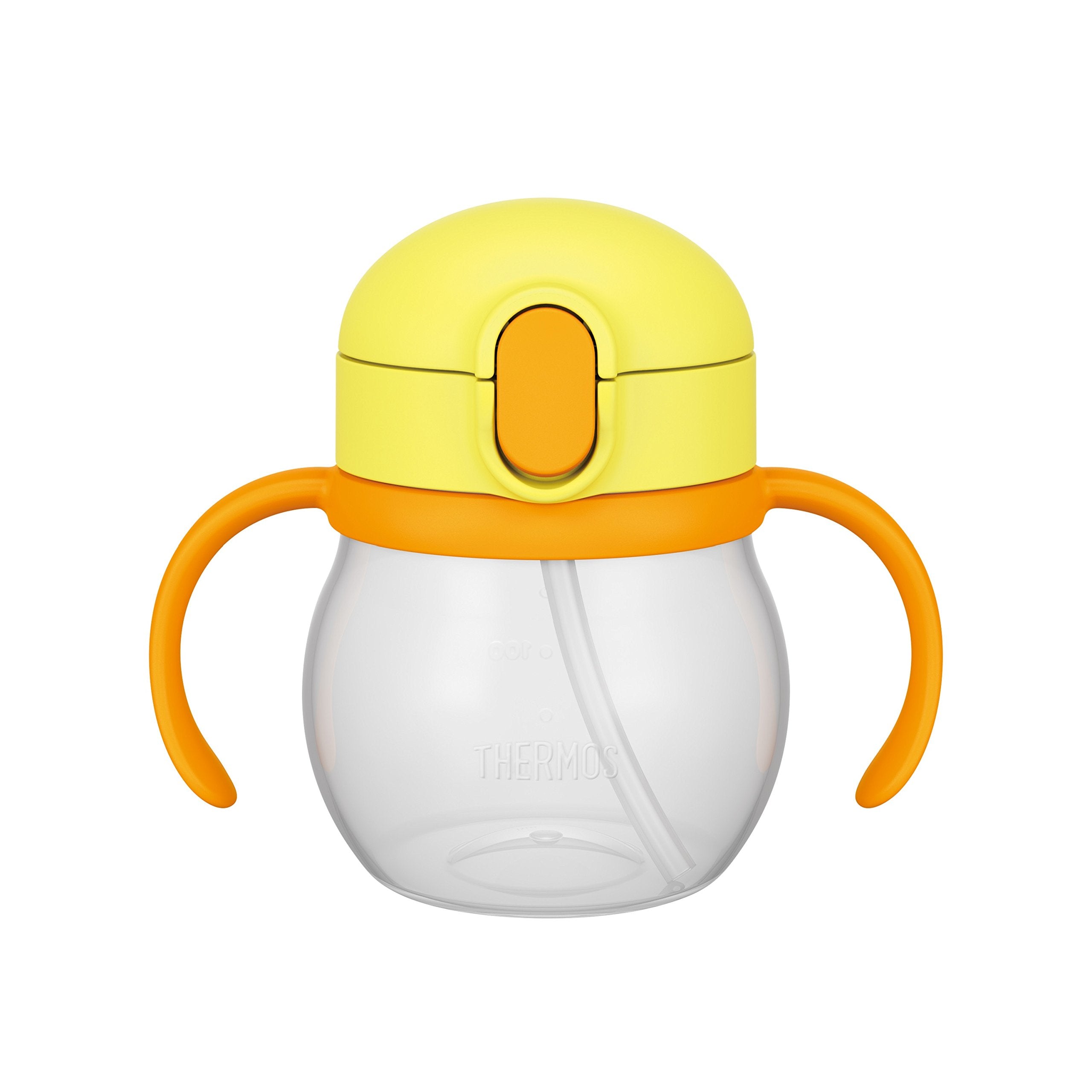 Thermo Baby Straw Mug, 250ml, Yellow, Leak-Proof for Ages 9+