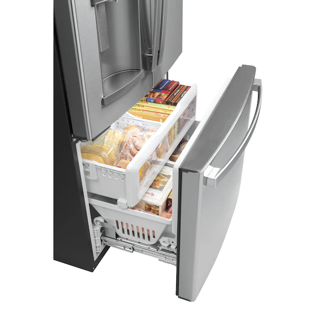GE 22.2-cu ft Counter-depth French Door Refrigerator with Ice Maker