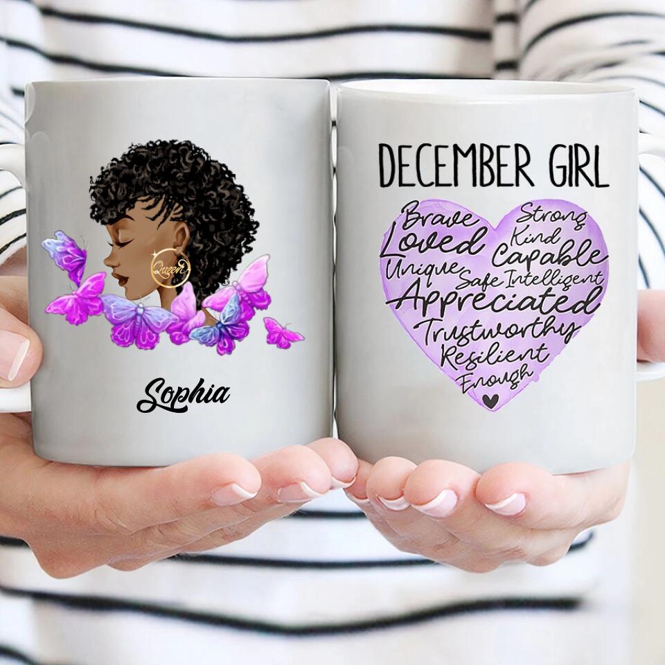 Custom December Birthday Mug for Women
