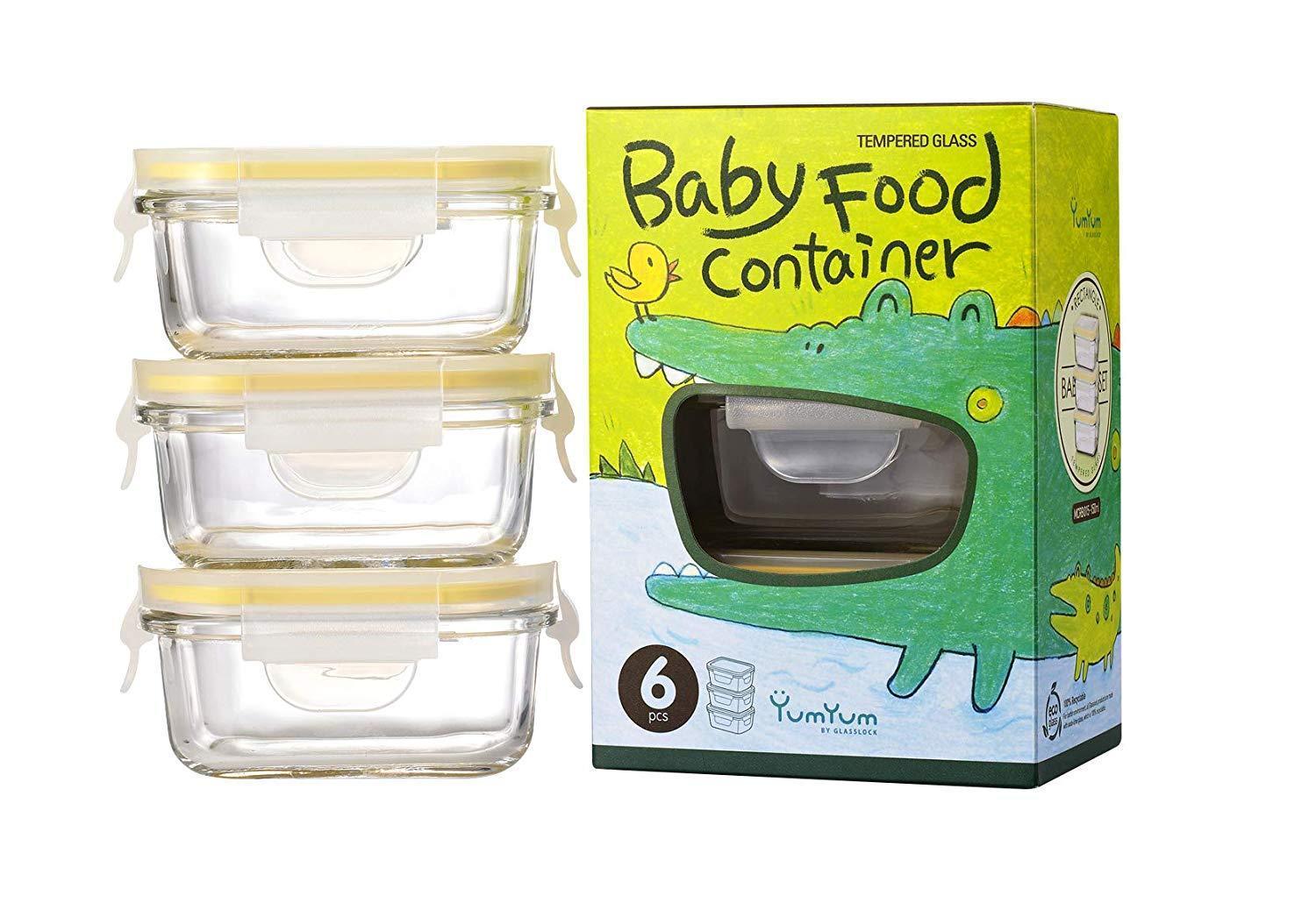 Eco-Friendly Glass Baby Food Containers with Airtight Lids