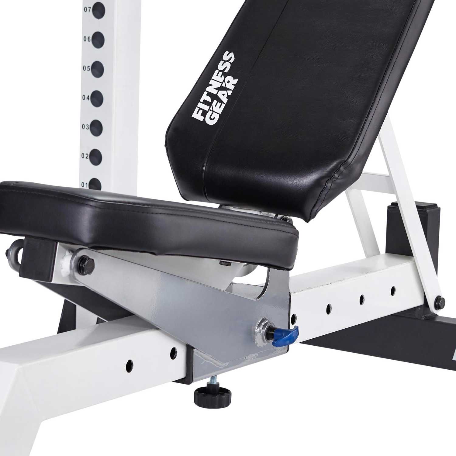 Olympic Weight Bench with Adjustable Backrest and J-hooks