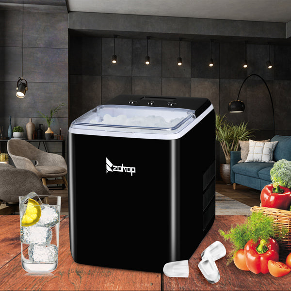 Portable Ice Maker Machine with Transparent Cover