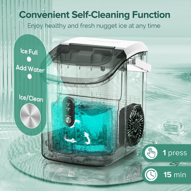 KISSAIR Nugget Ice Maker - Compact, Portable, and Easy-to-Use