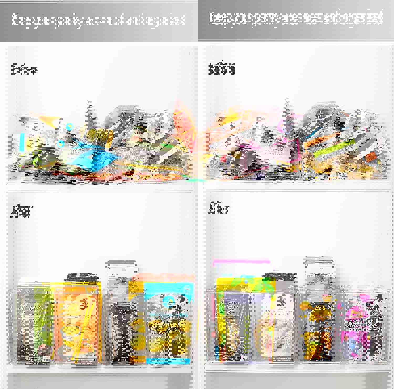 Utopia Kitchen Clear Storage Bins, 12-Pack for Ultimate Organization