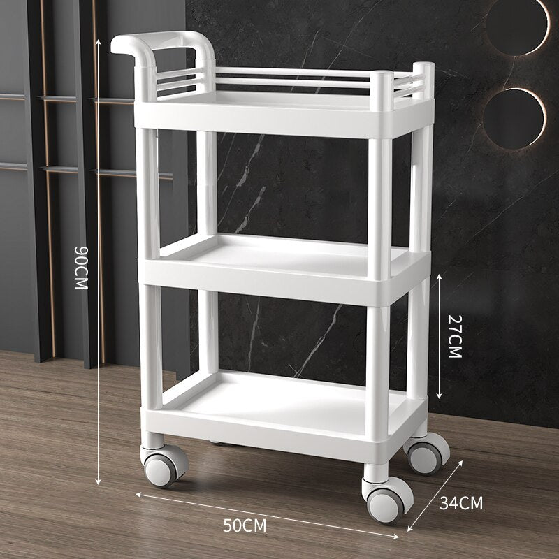 Professional Beauty Salon Trolley with Three Layers