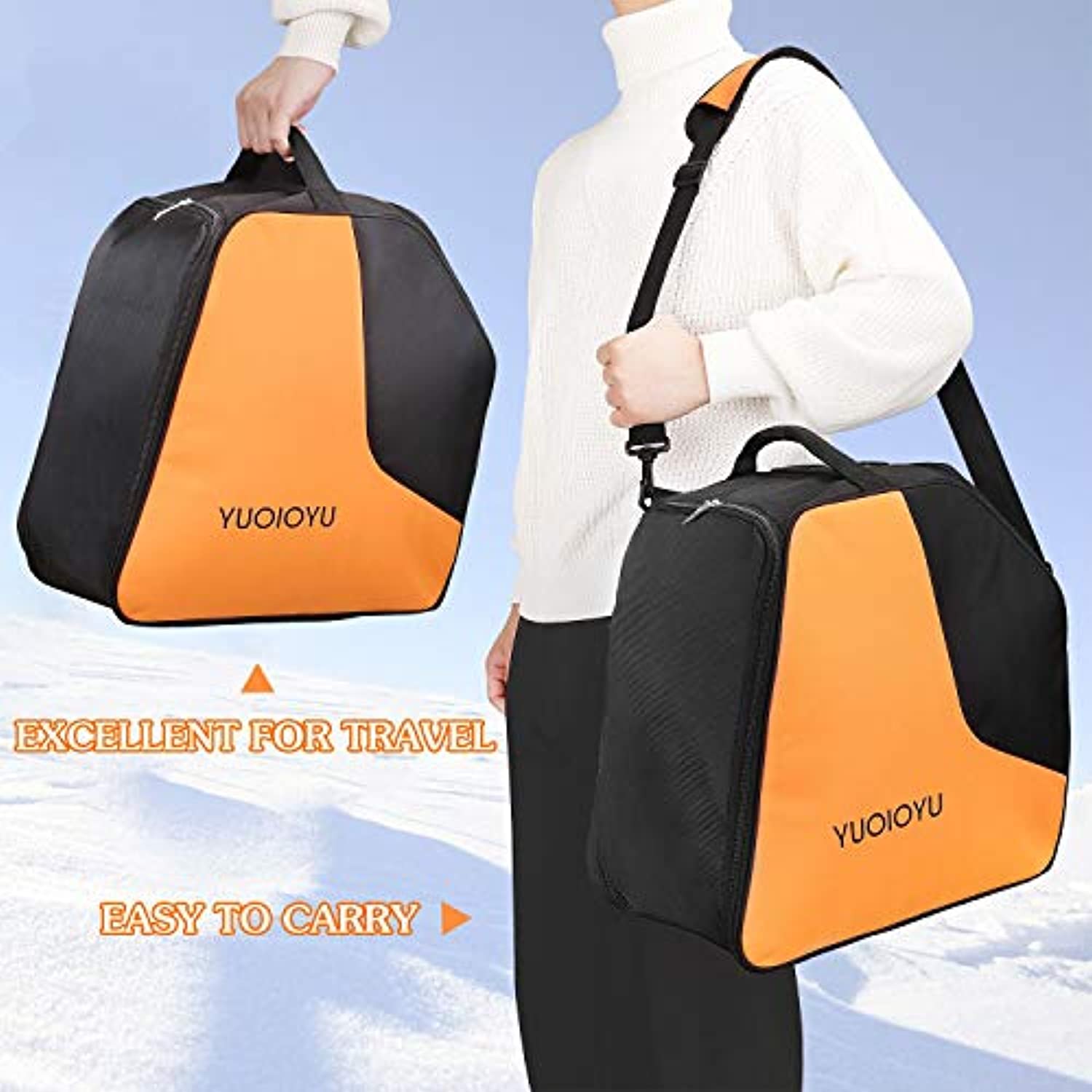 YUOIOYU Waterproof Ski Boot Bag - Travel-Ready Storage for Snow Gear
