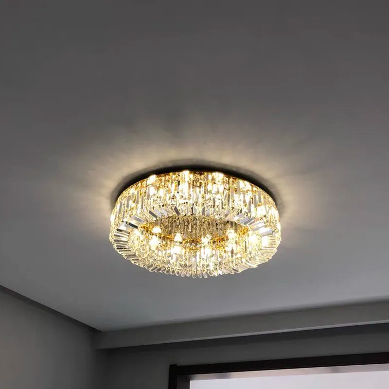 Stylish K9 Crystal LED Ceiling Light for Modern Living Spaces