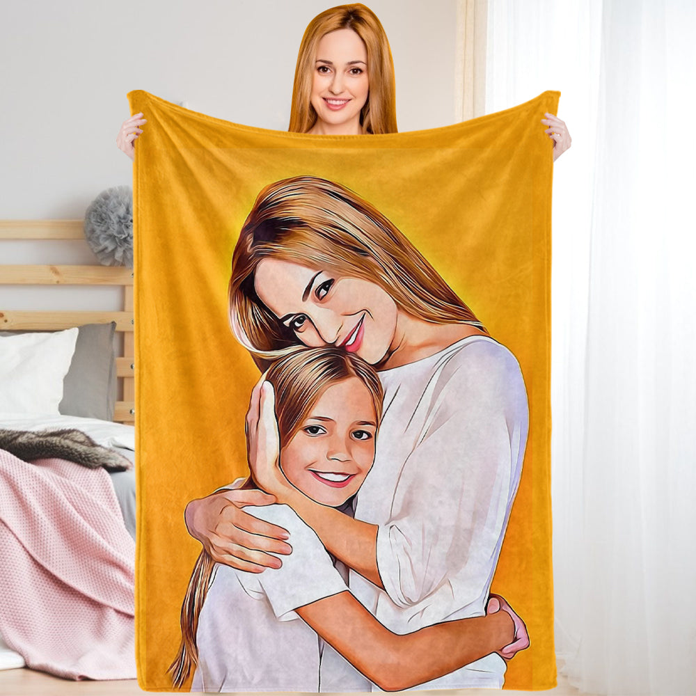 Personalized Photo Art Fleece Throw Blanket for Special Occasions