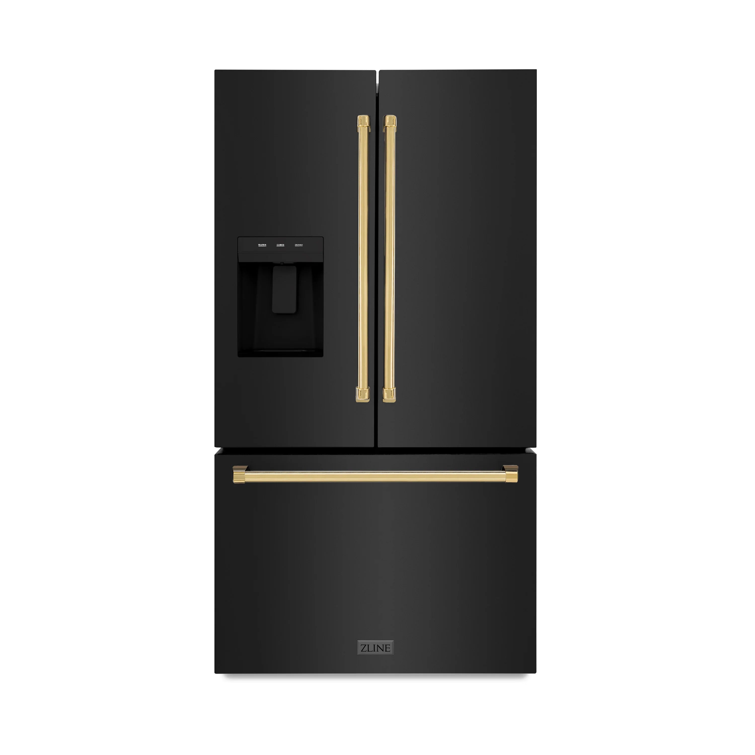 Stylish ZLINE French Door Refrigerator with External Water Dispenser