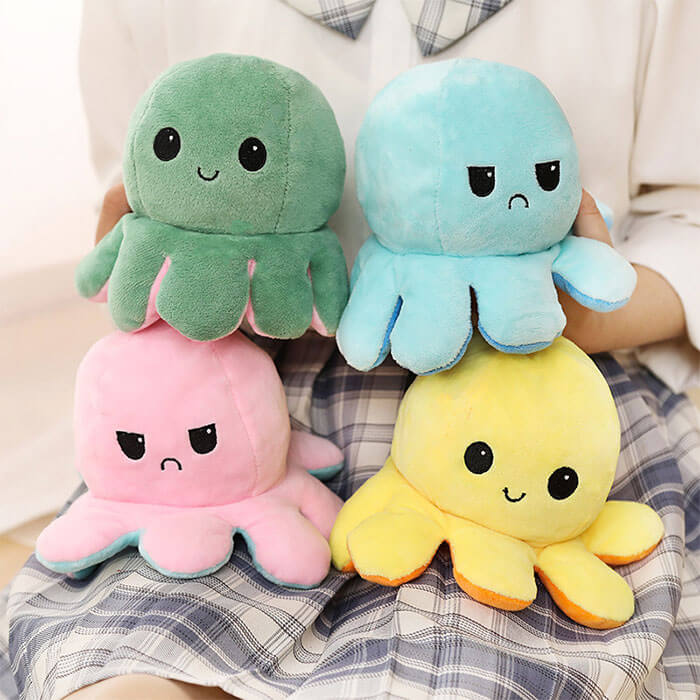 Cuddly Reversible Octopus Plush - Double the Fun!