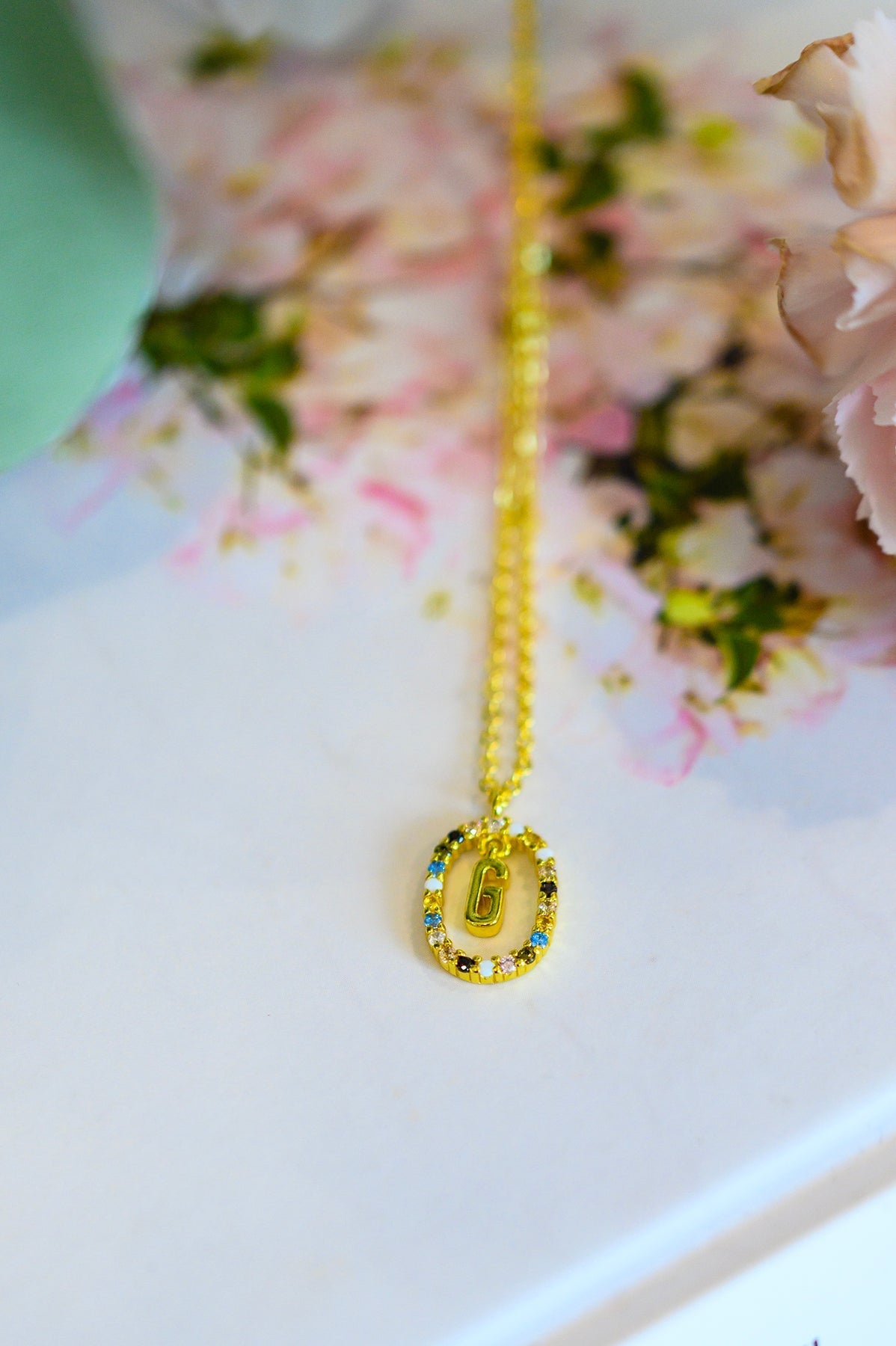 Personalized Mi Amor Gold Dipped Initial Necklace