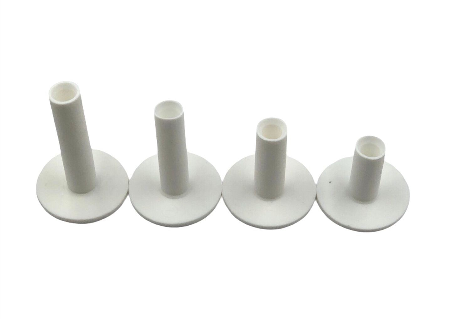 Premium Golf WRT-04 Rubber Tees Set, White, 4 Sizes for Indoor & Outdoor Practice
