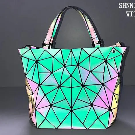 Stylish Women's Geometric Luminous Tote Bag