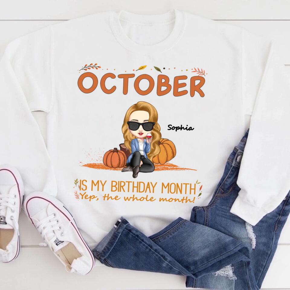 October Birthday Celebration Shirt for Women