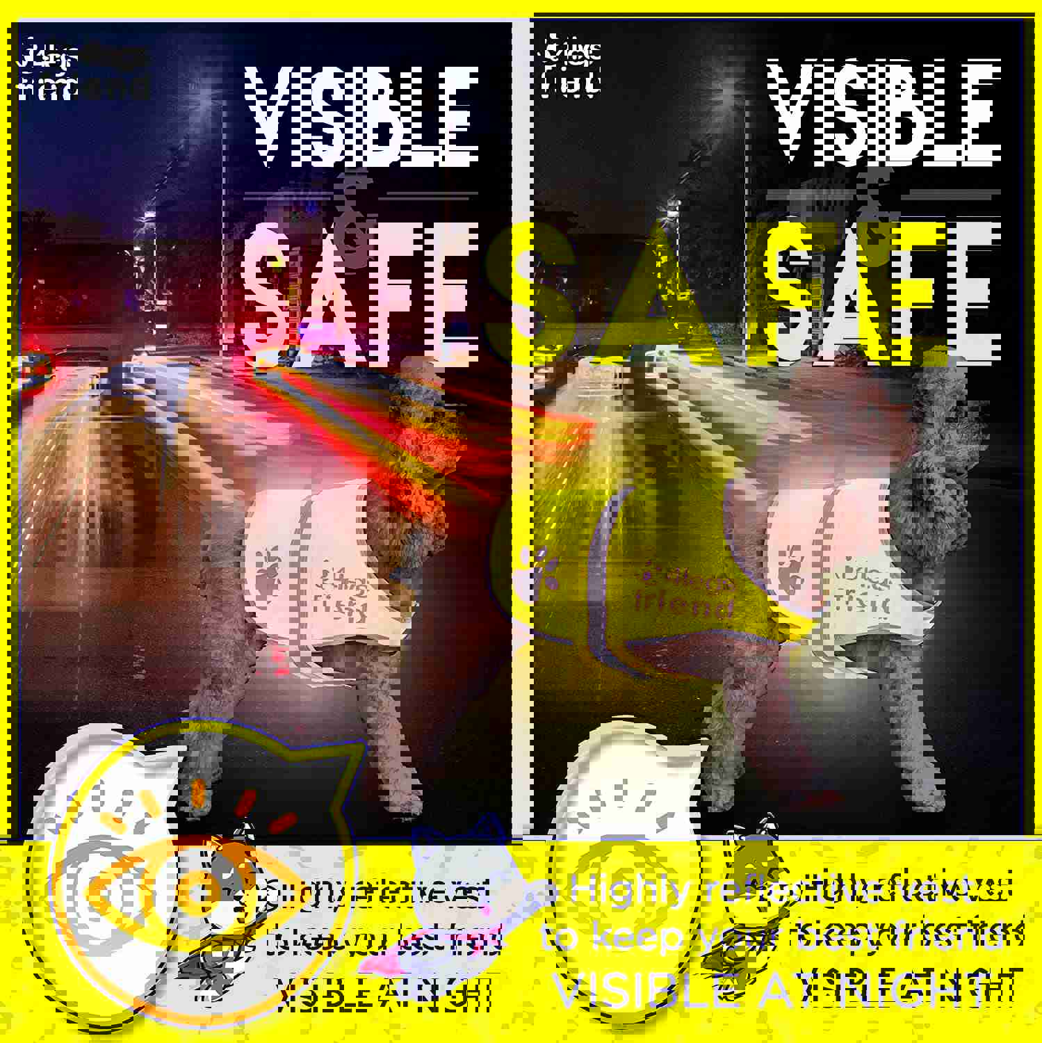 High Visibility Reflective Dog Vest for Enhanced Safety