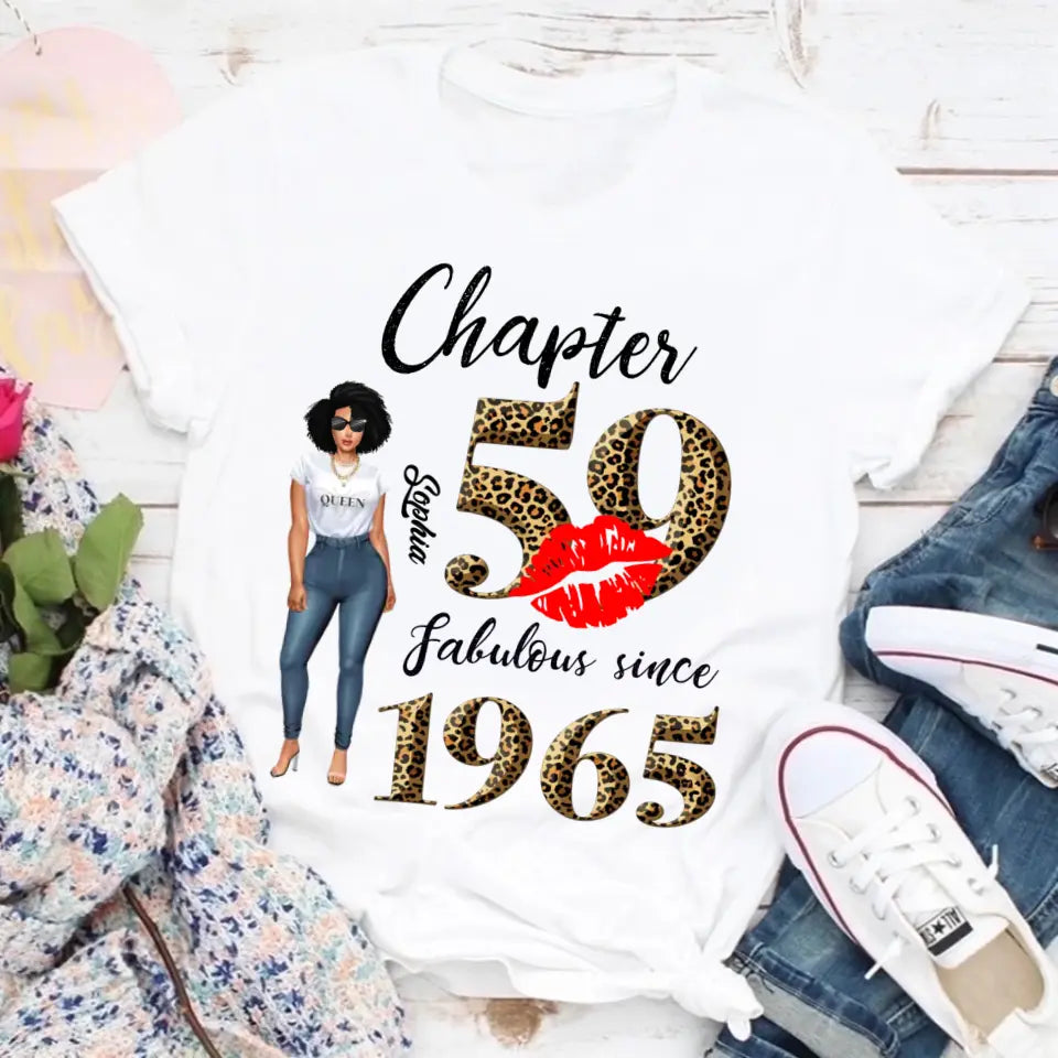 Personalized 59th Birthday Gift - Stylish Age-Announcing Shirt