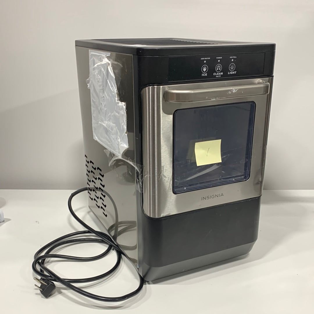 Refurbished Insignia Nugget Ice Maker, Auto Shut-Off, Stainless Steel