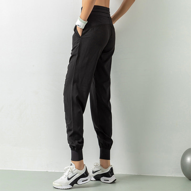 Women's High-Waist Drawstring Sports Pants